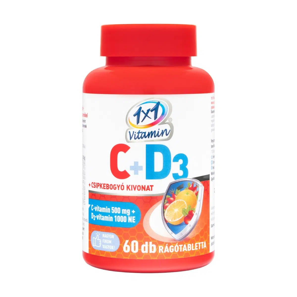 1x1 Vitamin C-vitamin 500mg + D3-vitamin 1000NE rágótabletta - 60db