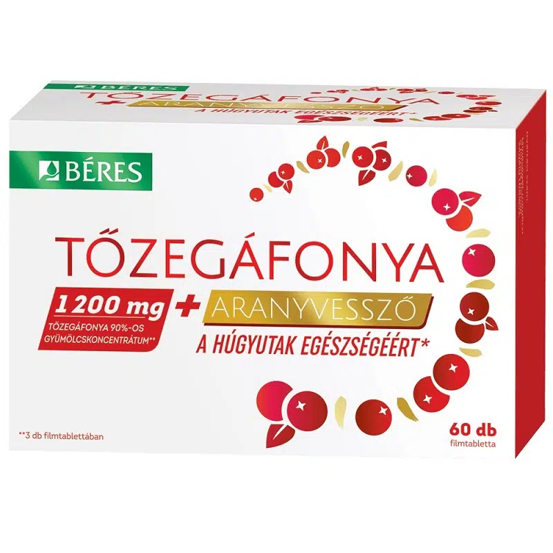 Béres Tőzegáfonya 1200mg + Aranyvessző filmtabletta - 60 db