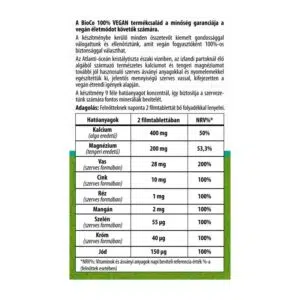 BioCo 100% VEGAN Alga Kalcium & Tengeri Magnézium filmtabletta - 60db - Image 2