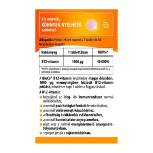 BioCo B12-vitamin 1000mcg tabletta - 60db - Image 2