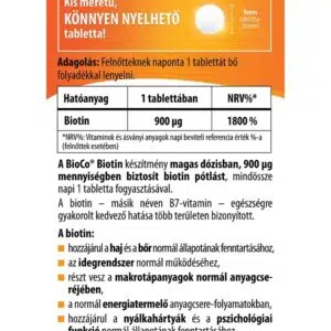 BioCo Biotin 900μg tabletta - 90db - Image 2