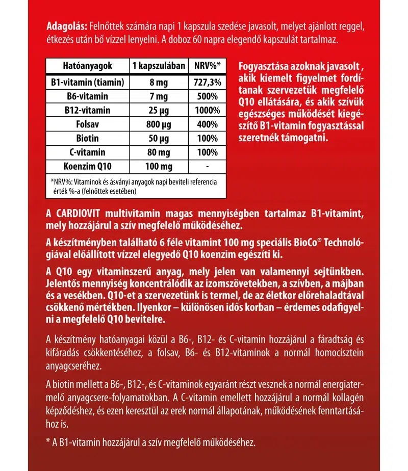 BioCo Cardiovit 100mg Q10 kapszula - 60db - Image 2