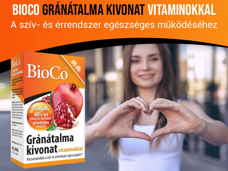 Védje szívét és érrendszerét gránátalmával! - BioCo gránátalma tabletta