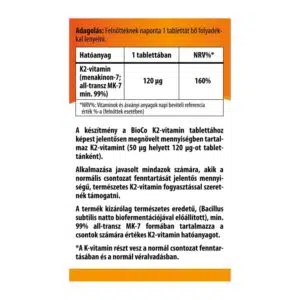 BioCo K2 Forte 120µg tabletta - 60db - Image 2