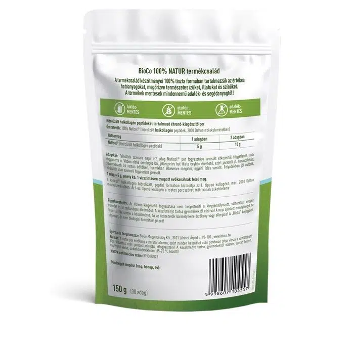 BioCo 100% NATUR Halkollagén peptidek por - 150g - Image 2