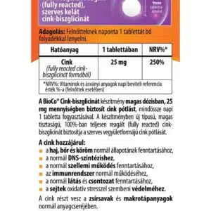 BioCo Cink-biszglicinát tabletta - 60db - Image 2
