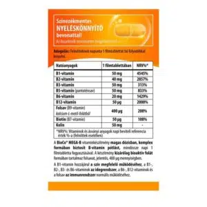 BioCo MEGA B B-vitamin Komplex filmtabletta - 60db - Image 2