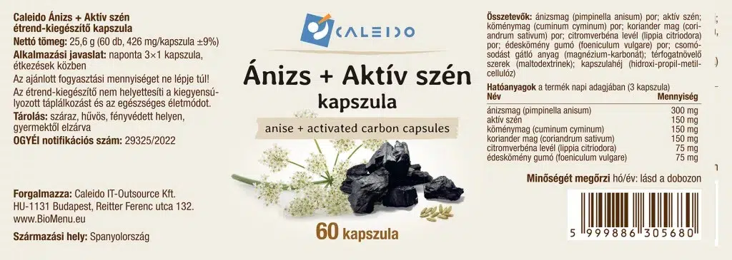 Caleido Ánizs+Aktív szén kapszula - 60db - Image 2