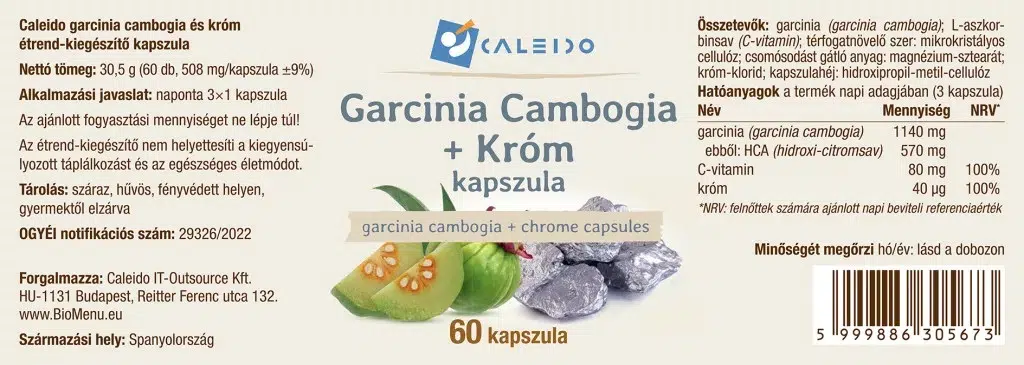 Caleido Garcinia Cambogia+Króm kapszula - 60db - Image 2