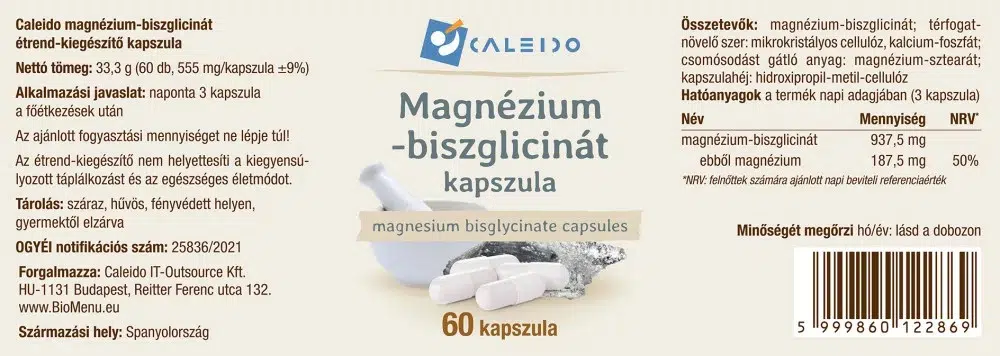 Caleido Magnézium-biszglicinát kapszula - 60db - Image 2