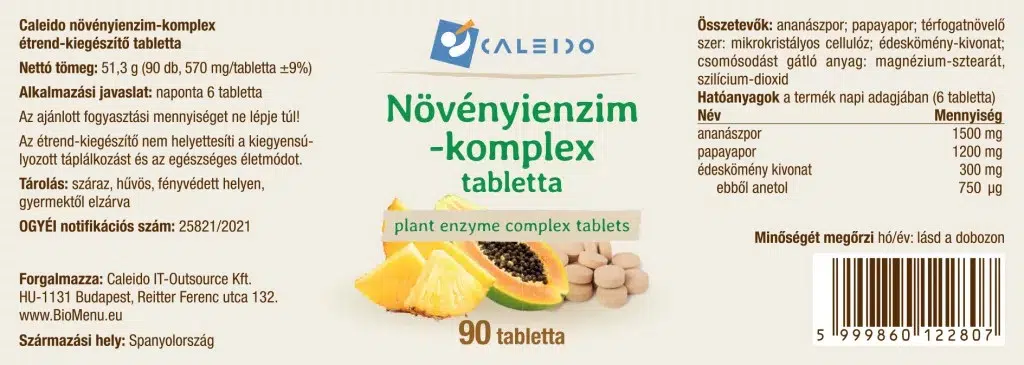 Caleido Növényienzim-komplex 570mg tabletta - 90db - Image 2