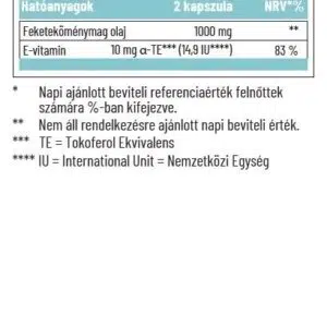 Dr. Herz Feketekömény olaj + E-vitamin kapszula - 90db - Image 2