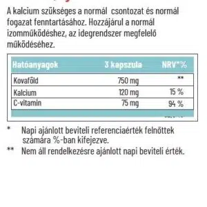 Dr. Herz Kovaföld + Kalcium + C-vitamin kapszula - 60db - Image 2