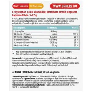 Dr. Herz L-Tryptophan+B-vitaminok kapszula - 60db - Image 2