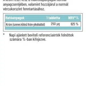 Dr. Herz Szerves Króm 250μg tabletta - 60db - Image 2