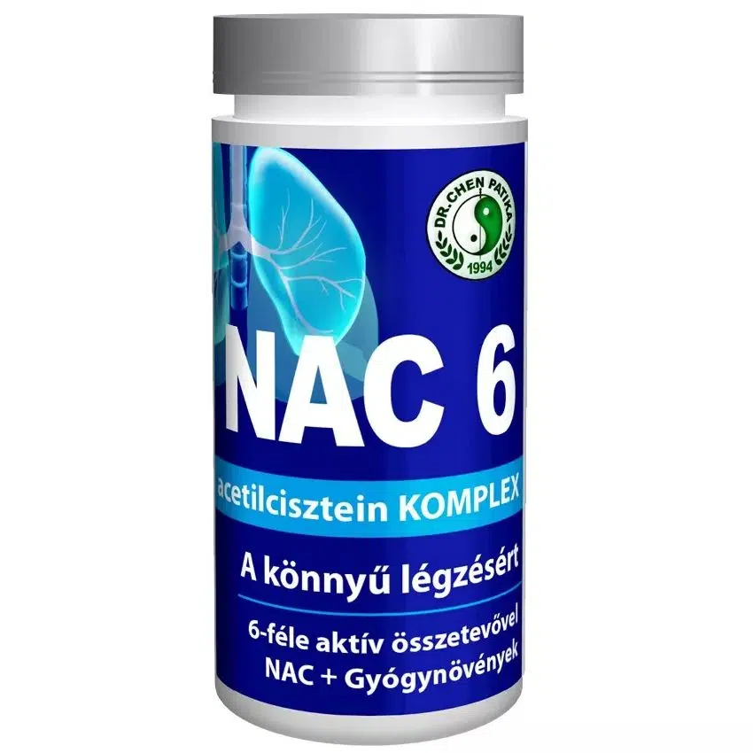 Dr. Chen NAC 6 N-Acetil L-Cisztein immunerősítő és nyákoldó komplex kapszula - 60db