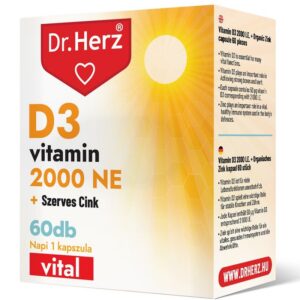 Dr. Herz D3-vitamin 2000NE + Szerves Cink kapszula - 60db