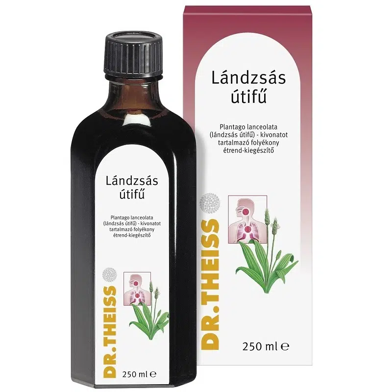 Dr. Theiss Lándzsás útifű Plantago lanceolata folyékony étrend-kiegészítő - 250ml