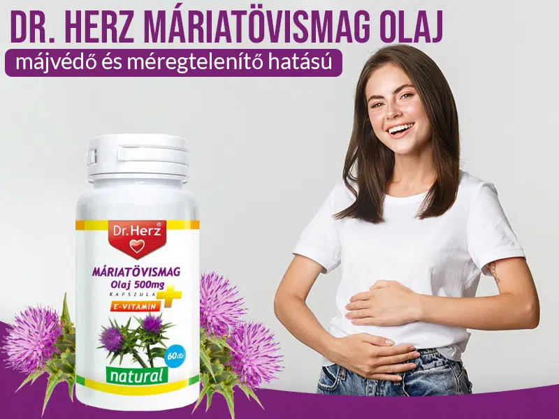 Méregtelenítés és májvédelem: Dr. Herz Máriatövismag Olaj 500mg + E-vitamin kapszula