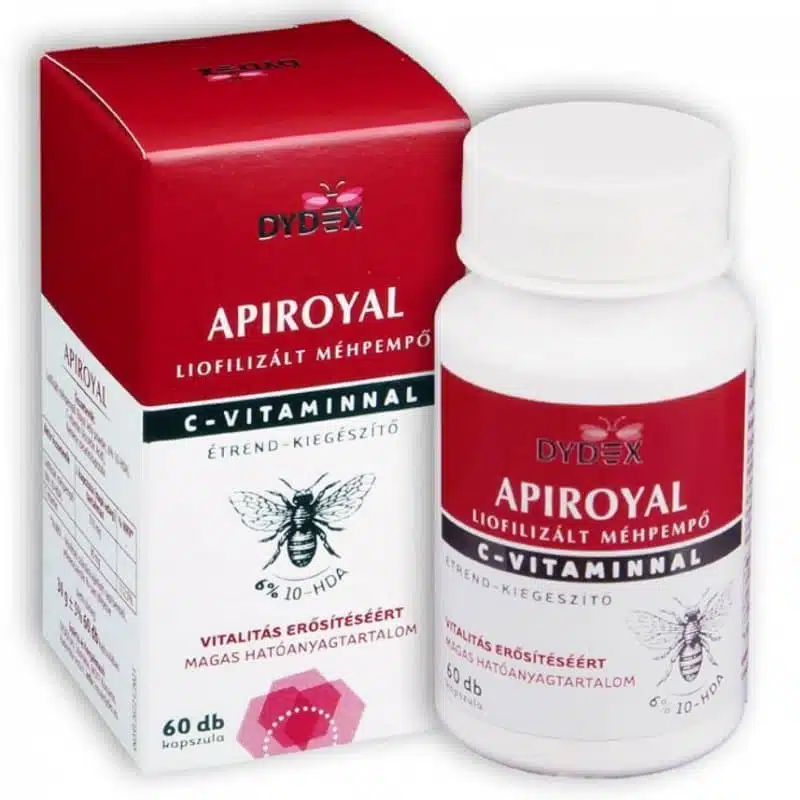 Dydex Apiroyal, liofilizált méhpempő C-vitaminnal kapszula - 60db