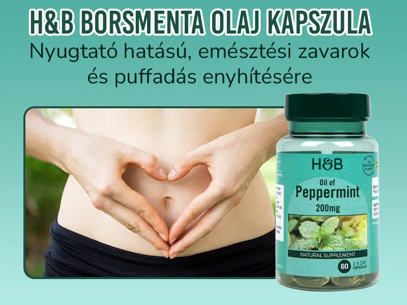Emésztési problémák, puffadás és IBS kezelésére borsmentaolaj! - Holland & Barrett Borsmenta olaj kapszula