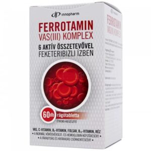 InnoPharm Ferrotamin Vas (III) komplex rágótabletta - 60db
