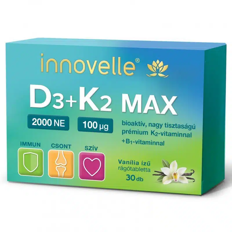 Innovelle D3+K2 Max 2000NE rágótabletta - 30db
