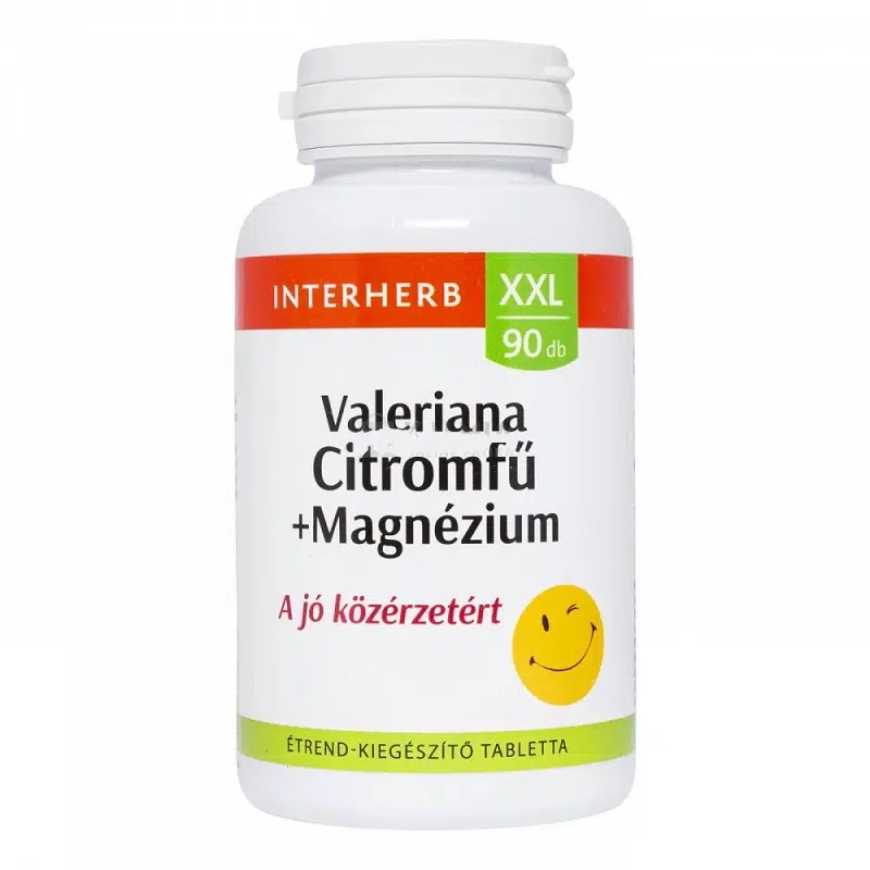 Interherb XXL Valeriana - Citromfű + Magnézium tabletta - 90db