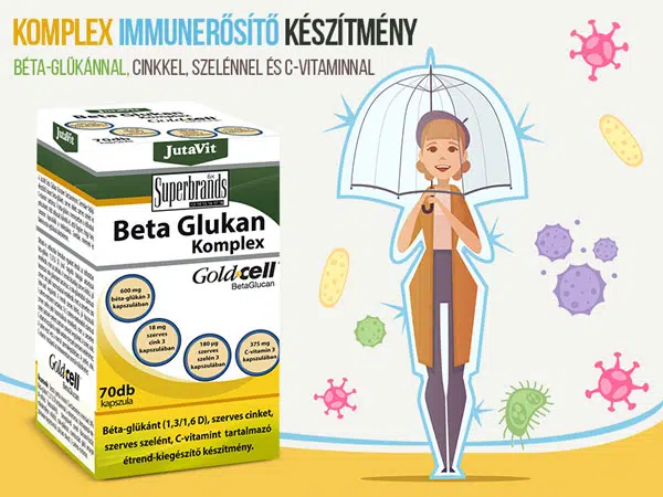 A JutaVit Beta Glukan Komplex kapszula tele van természetes immunerősítő hatóanyagokkal
