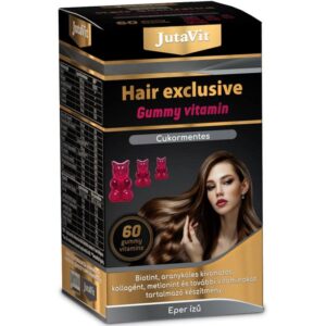 JutaVit Hair Exclusive eper ízű, cukormentes gumivitamin - 60db