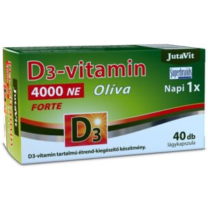 JutaVit Olíva D3-vitamin 4000NE Forte lágyzselatin kapszula - 40db