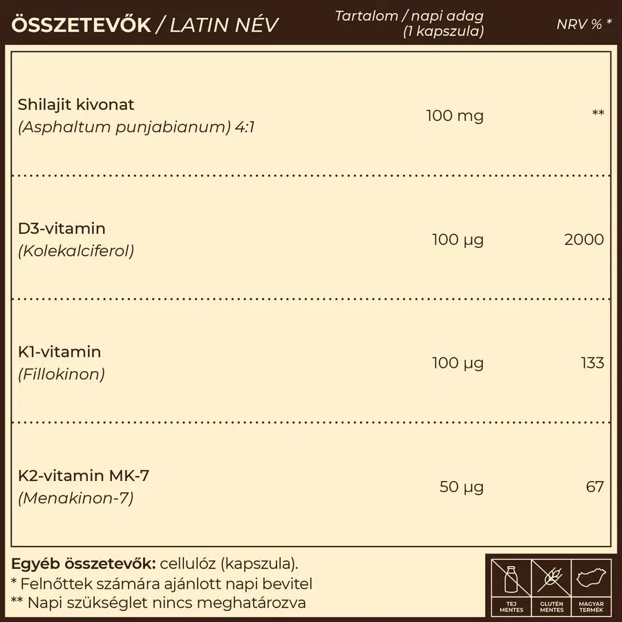 Myrobalan Vita-D 4000NE+K1+K2-vitamin kapszula - 60db - Image 2