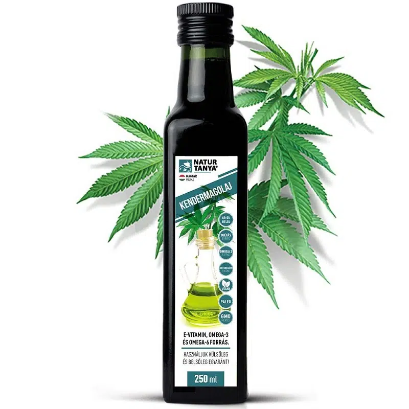 NaturTanya Kendermagolaj - Prémium minőség, hideg sajtolással - 250ml