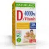 Naturland D3-vitamin 4000NE Forte Prémium tabletta - 120db