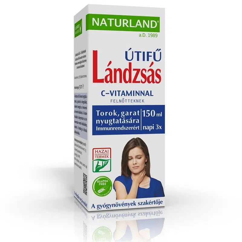 Naturland Lándzsás útifű szirup + C-vitamin felnőtt - 150ml