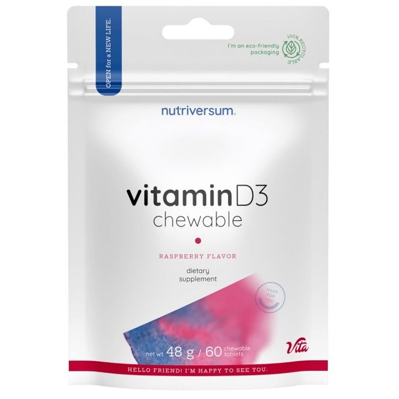 Nutriversum D3-vitamin rágótabletta - 60db