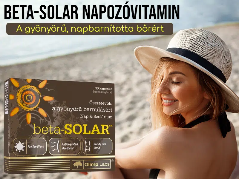 Napozóvitamin a természetes és biztonságos barnulásért! Próbálja ki az Olimp Labs Beta Solar Napozóvitamint!