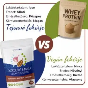 Organiqa 100% bio csokoládé-maca vegán fehérje mix - 400g - Image 2