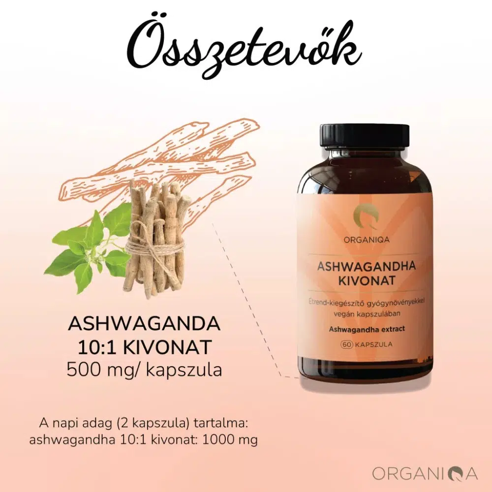 Organiqa Ashwagandha kivonat kapszula - 60db - Image 2