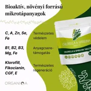 Organiqa Bio Chlorella és Spirulina tabletta - 250db - Image 3