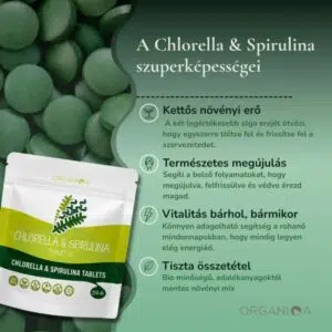 Organiqa Bio Chlorella és Spirulina tabletta - 250db - Image 2