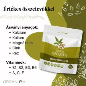 Organiqa Bio Hántolt Kendermag - 125g - Image 2