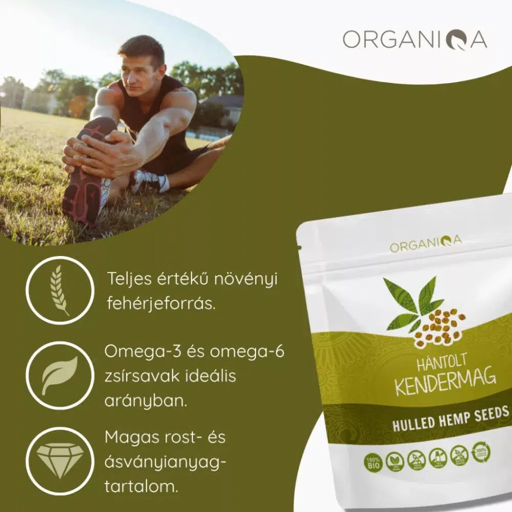 Organiqa Bio Hántolt Kendermag - 125g - Image 3
