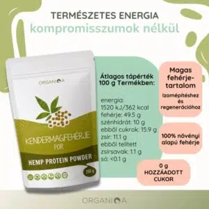 Organiqa Bio Kendermag fehérje por - 250g - Image 4