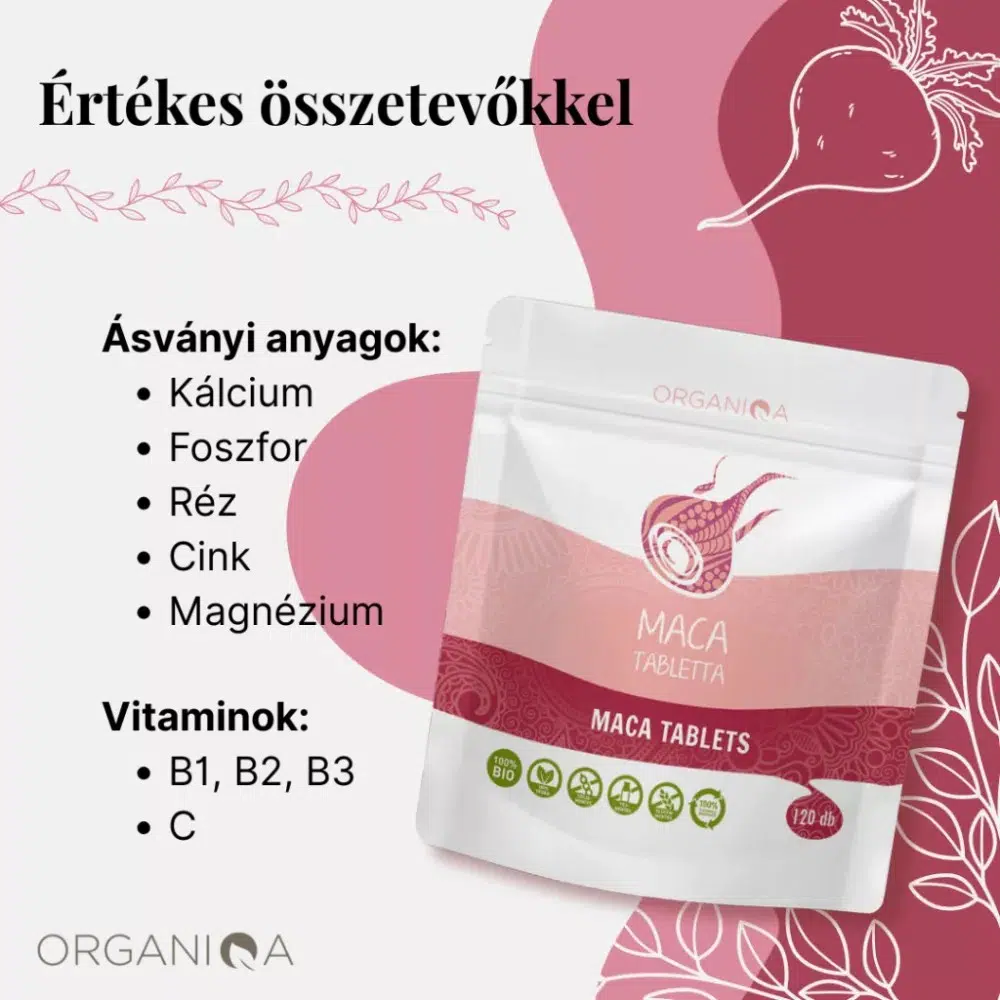 Organiqa Bio Maca tabletta - 120db - Image 2