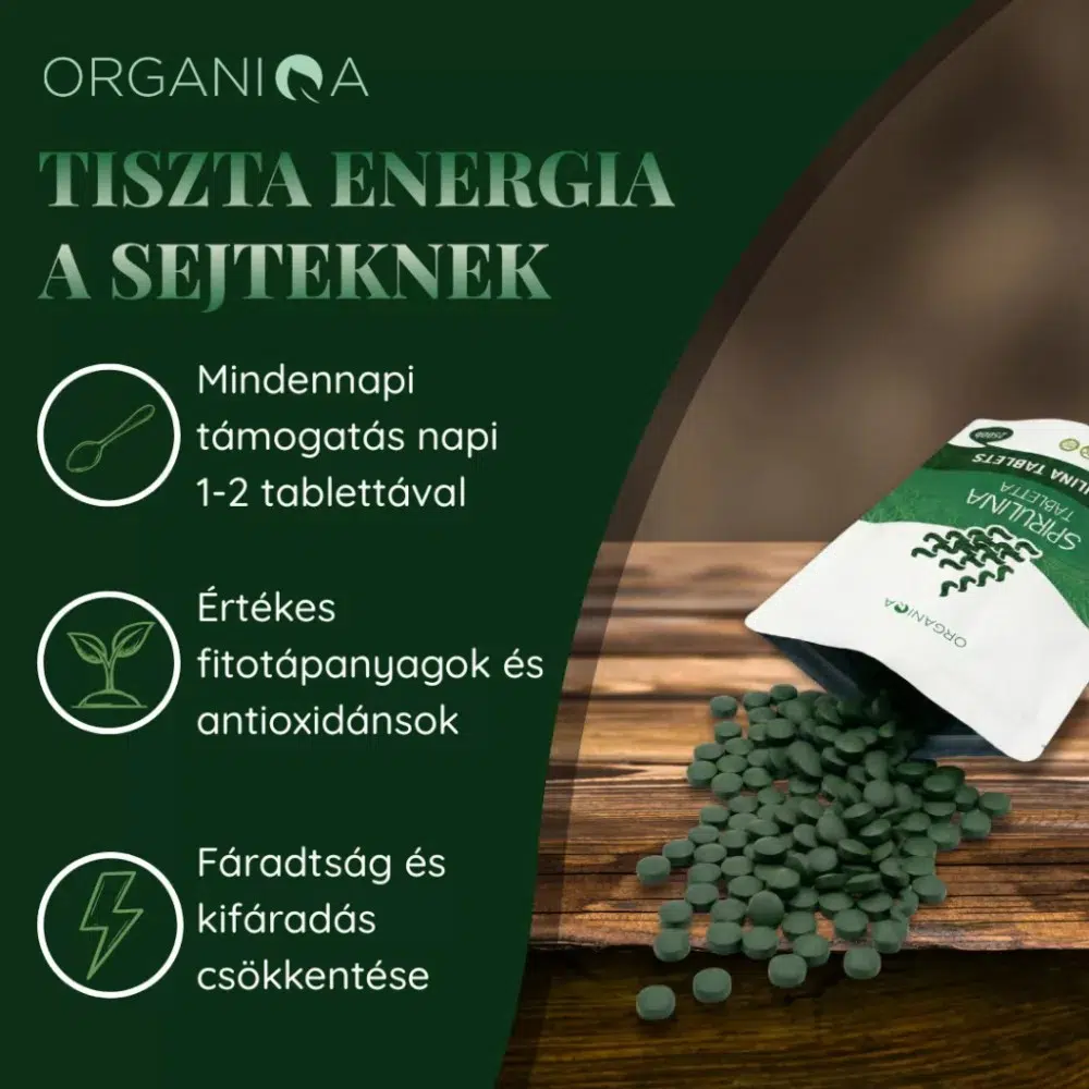 Organiqa Bio Spirulina tabletta - 250db - Image 4