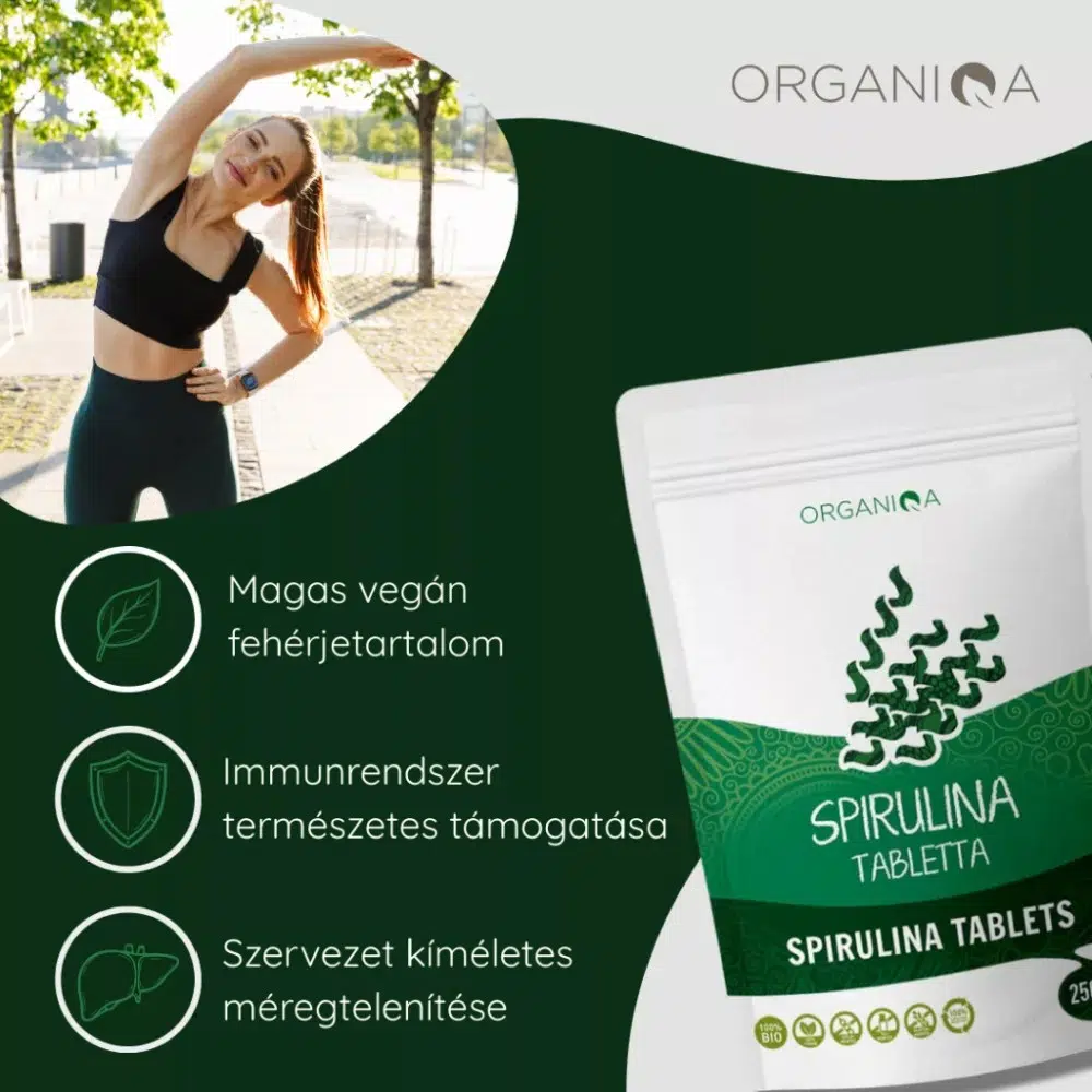 Organiqa Bio Spirulina tabletta - 250db - Image 3