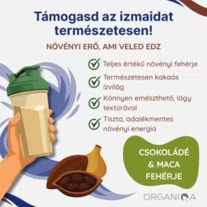 Organiqa 100% bio csokoládé-maca vegán fehérje mix - 200g - Image 4