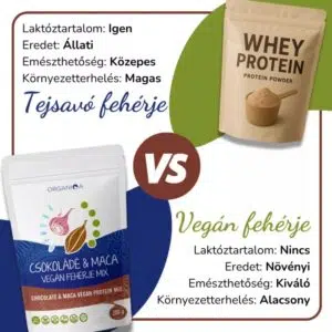 Organiqa 100% bio csokoládé-maca vegán fehérje mix - 200g - Image 2