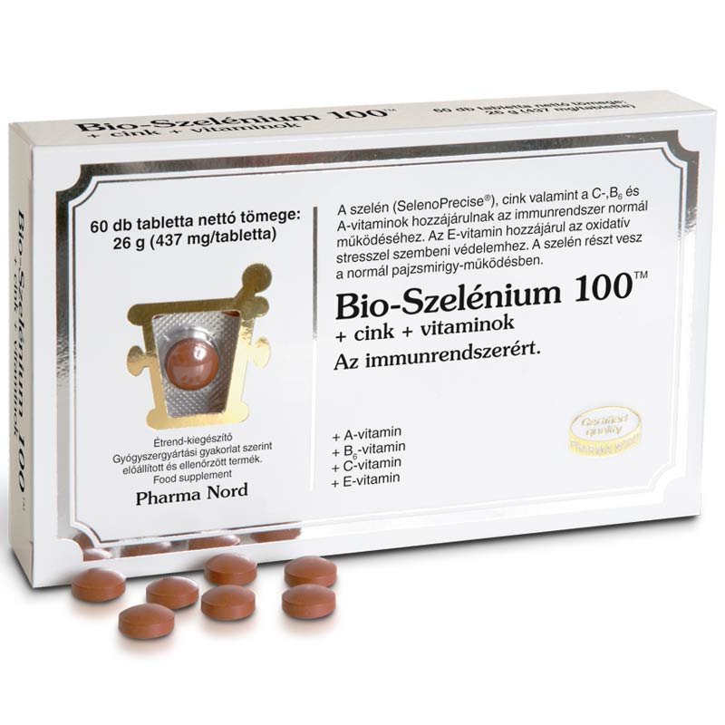 Pharma Nord Bio Szelénium 100 + Cink + vitaminok tabletta - 60db